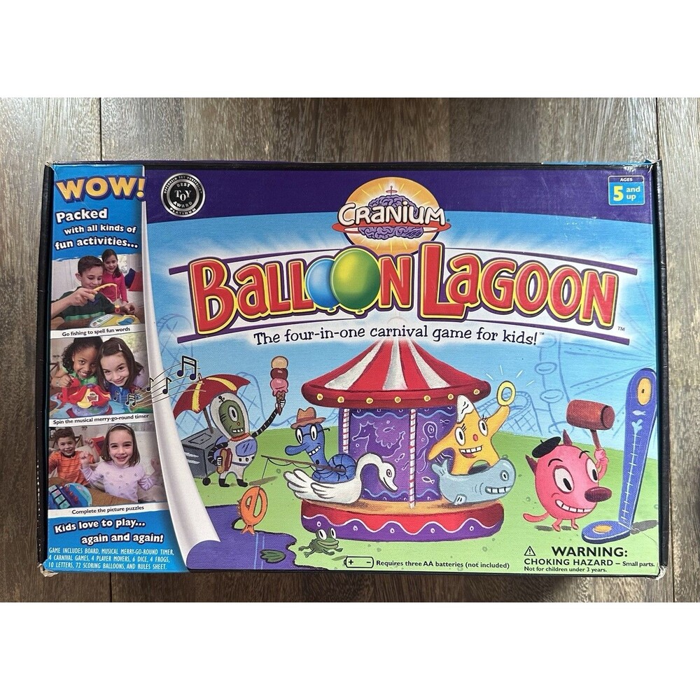 Cranium Balloon Lagoon Family Fun Carnival Game WORKS COMPLETE 2004 Kids